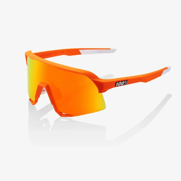 100% S3 - Soft Tact Neon Orange - HiPER Red Multilayer Mirror Lens OS