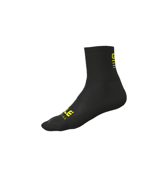 Cyklistické ponožky ALÉ STRADA 2.0 black-fluo yellow