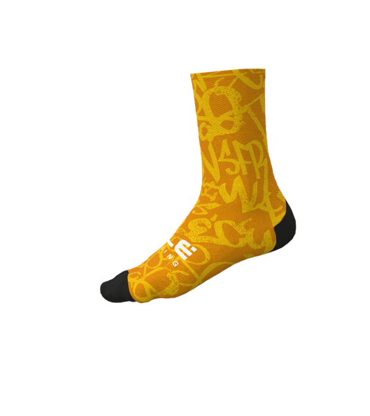 Cyklistické ponožky ALÉ RIDE yellow