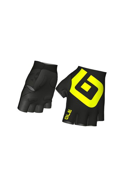 Cyklistické rukavice ALÉ AIR GLOVE black-fluo yellow