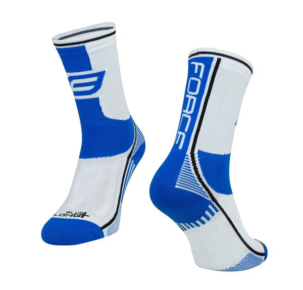 Ponožky F LONG PLUS, modro-čierno-biele