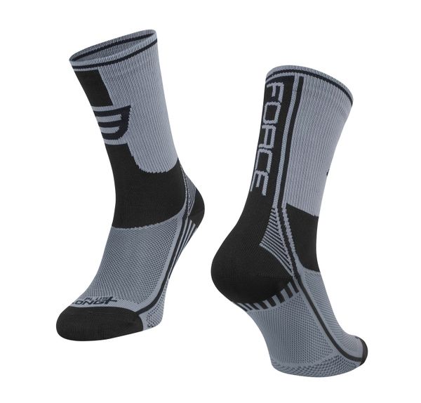 Ponožky F LONG PLUS, šedo-čierne