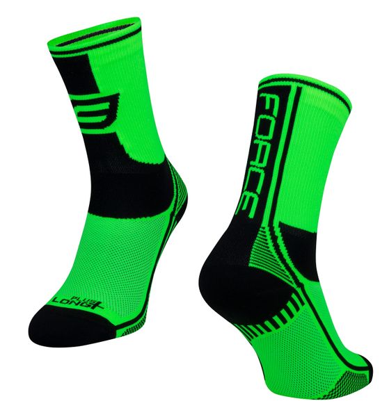 Ponožky F LONG PLUS, zeleno-čierno-biele