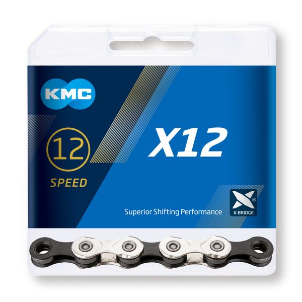 Reťaz KMC X12 Silver/Black, 12 Speed