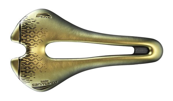 Selle San Marco ASPIDE Short Open-Fit Racing Wide Iridescent Gold