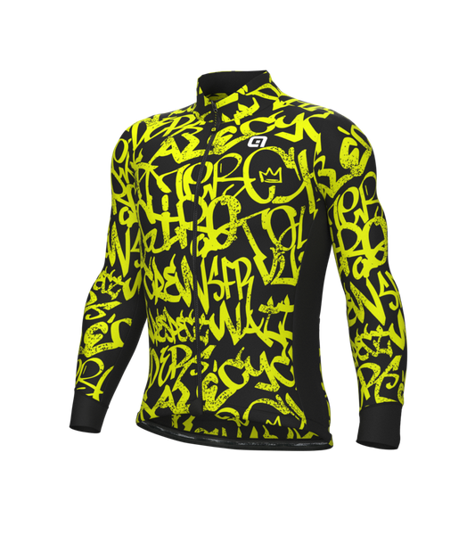 Zateplený cyklistický dres ALÉ pánský RIDE SOLID fluo yellow